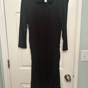 White House Black Market Black Long Sleeve Dress